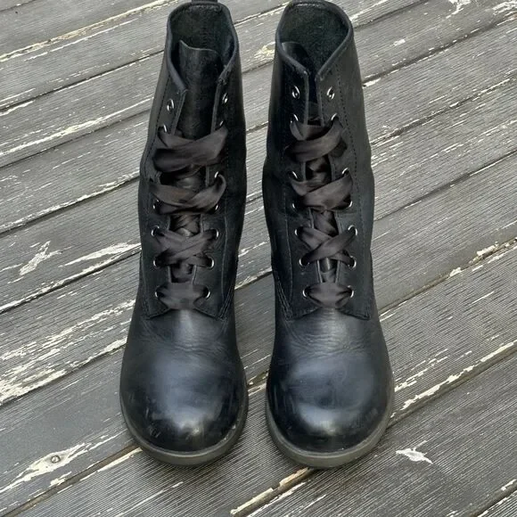 SOLD - Dr. Doc Marten’s Darcie Black High Heel Boots Womens 39 Size 8 - Picture 11 of 11